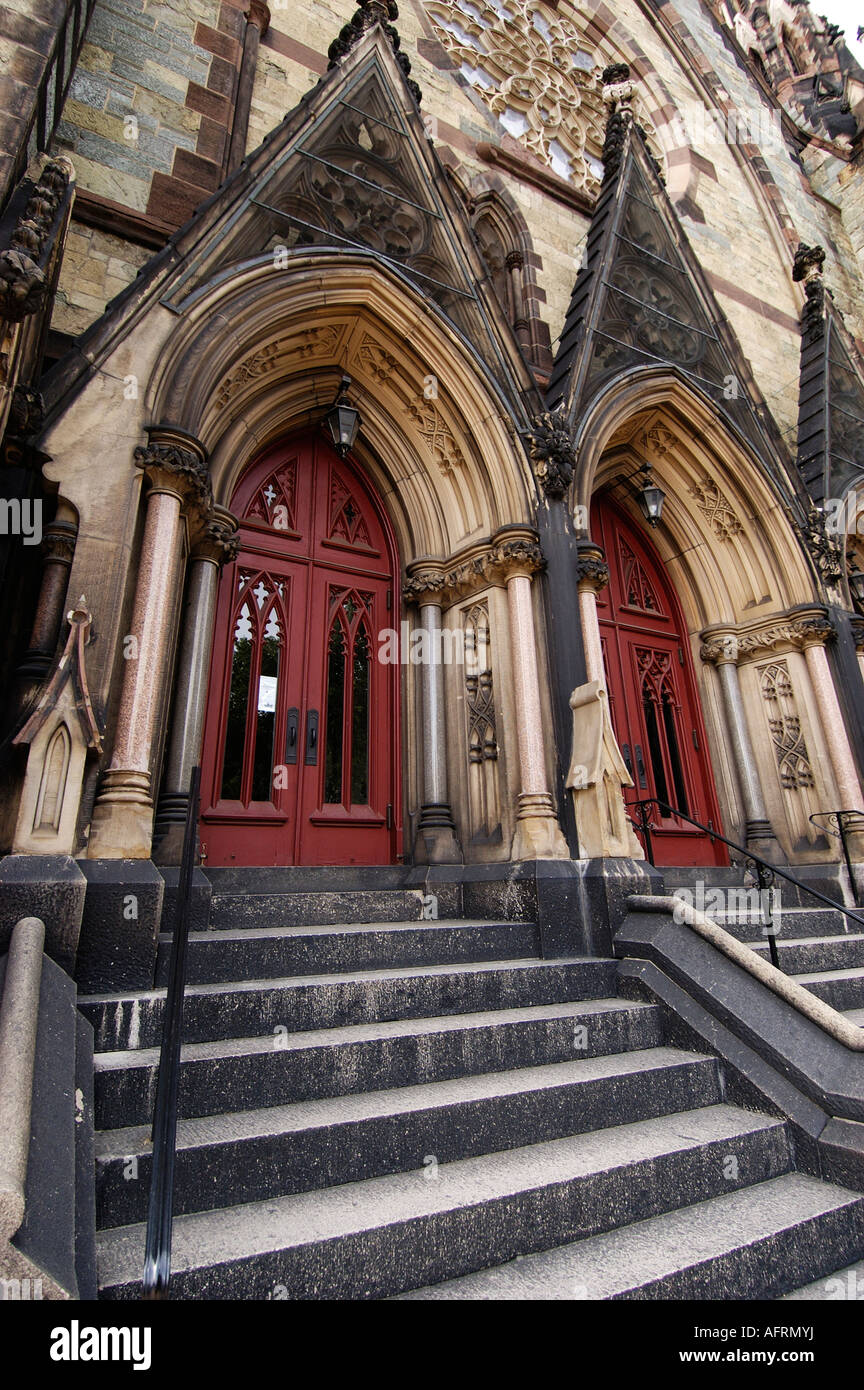 Schritte zur United Methodist Church Mount Vernon setzen Baltimore Maryland USA Stockfoto