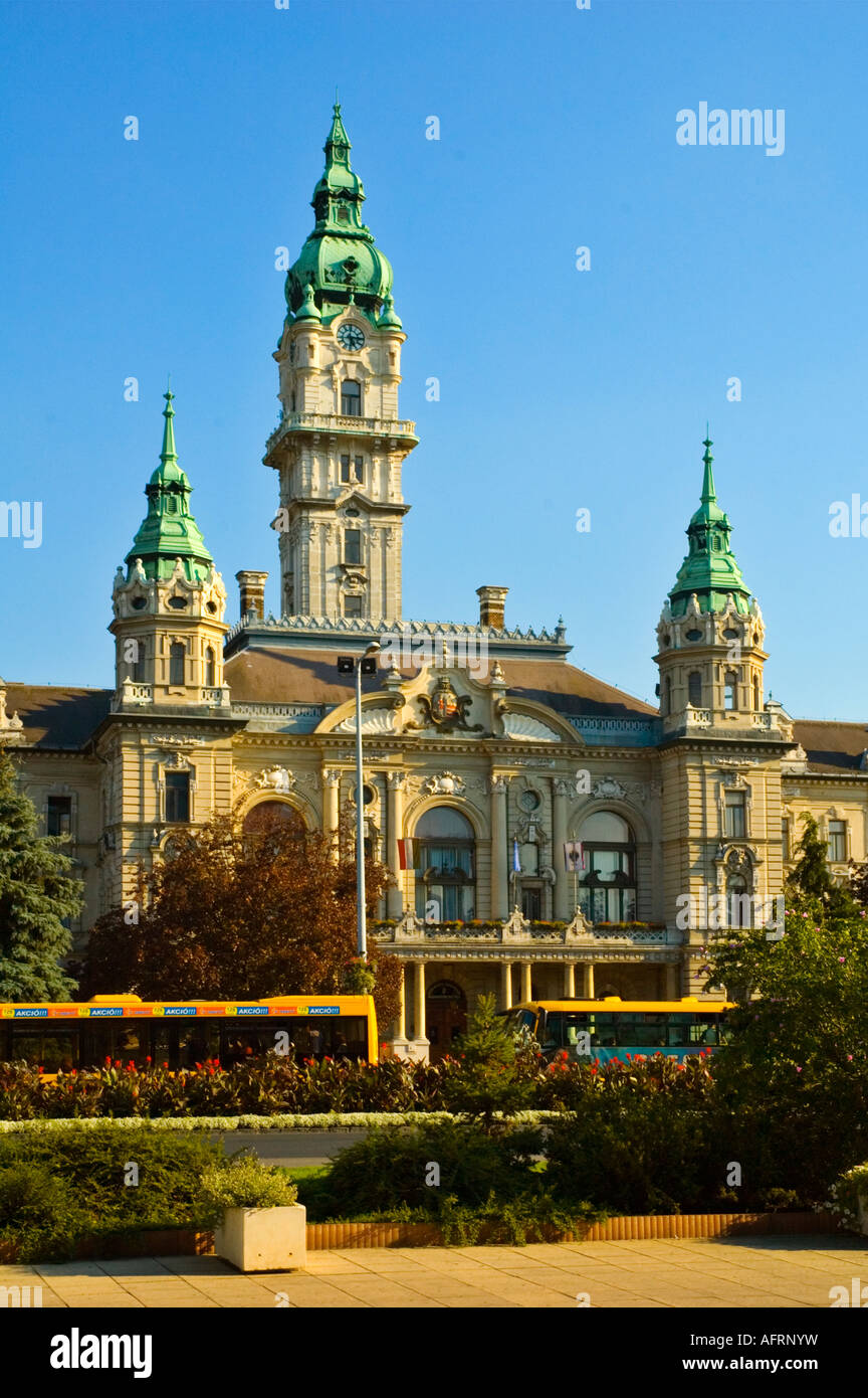 Rathaus in Mitteleuropa Györ Ungarn Stockfoto