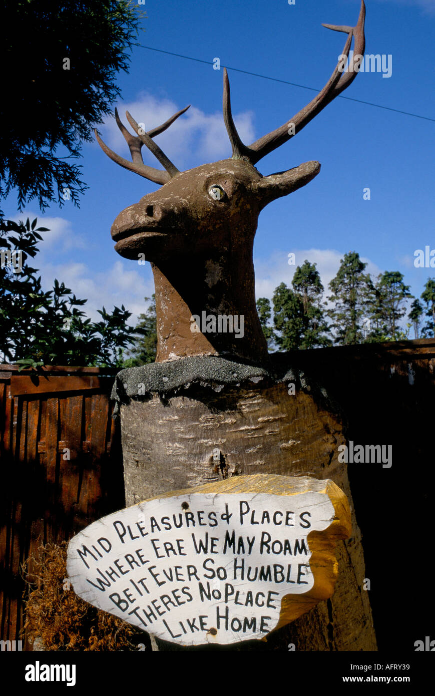 Zement Menagerie Garten Raw Art von primitiven Außenseiter Künstler John Fairnington Branxton Northumberland England 1990 HOMER SYKES Stockfoto