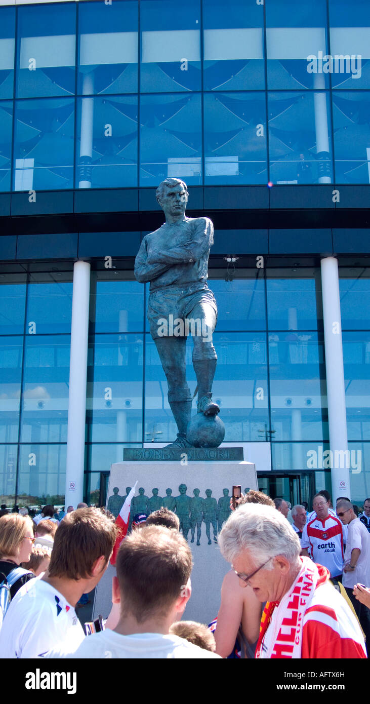 Bobby Moore-Statue-Wembley-Stadion Stockfoto