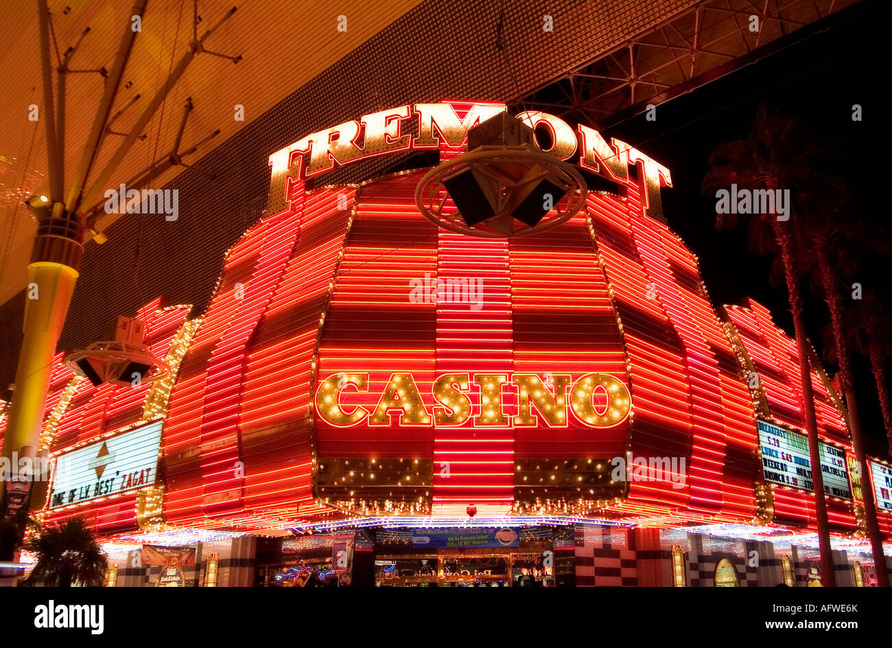 Der Fremont Experience. Las Vegas in der Innenstadt. Nevada. USA Stockfoto