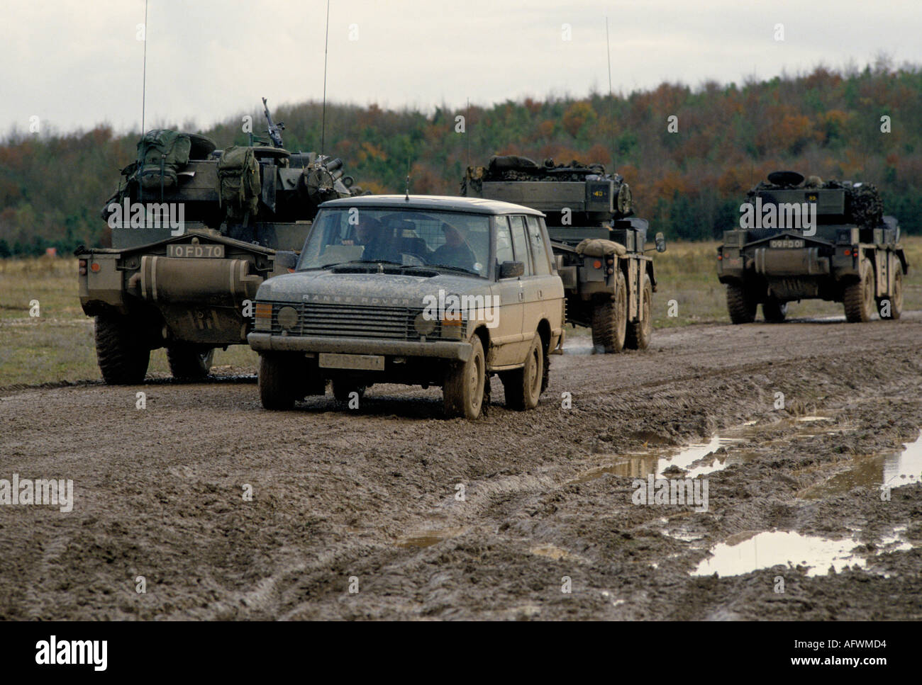 Territorial Army, Duke of Westminster, 6. Duke, Salisbury Plain Weekend Night Exercises Wiltshire 1991 UK 1990er HOMER SYKES Stockfoto