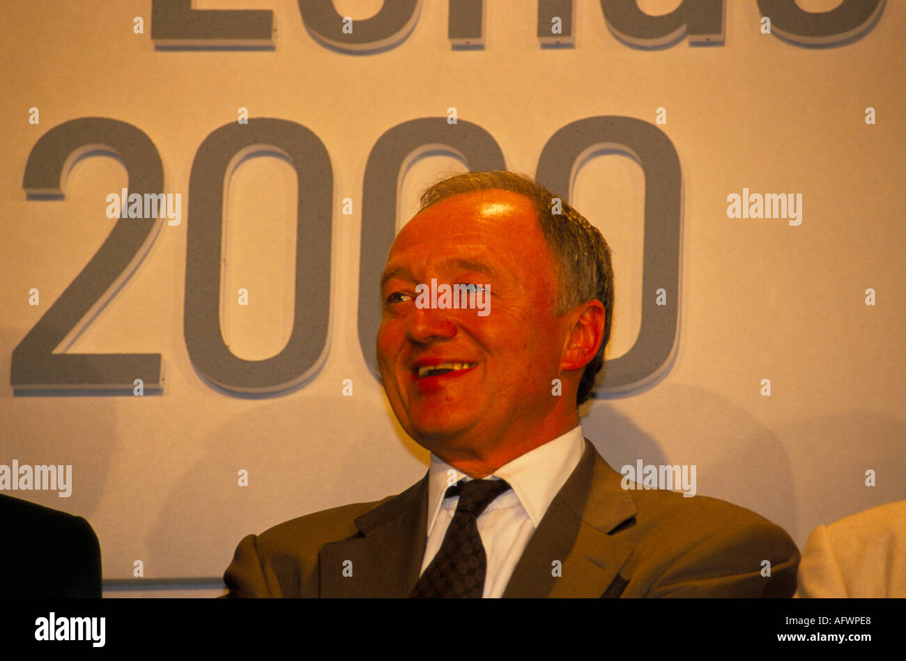 Ken Livingstone Politiker, Wahlnacht 5th. Mai 2000 Er kandidierte als unabhängiger Kandidat, um der erste Bürgermeister von London zu werden 2000s HOMER SYKES Stockfoto