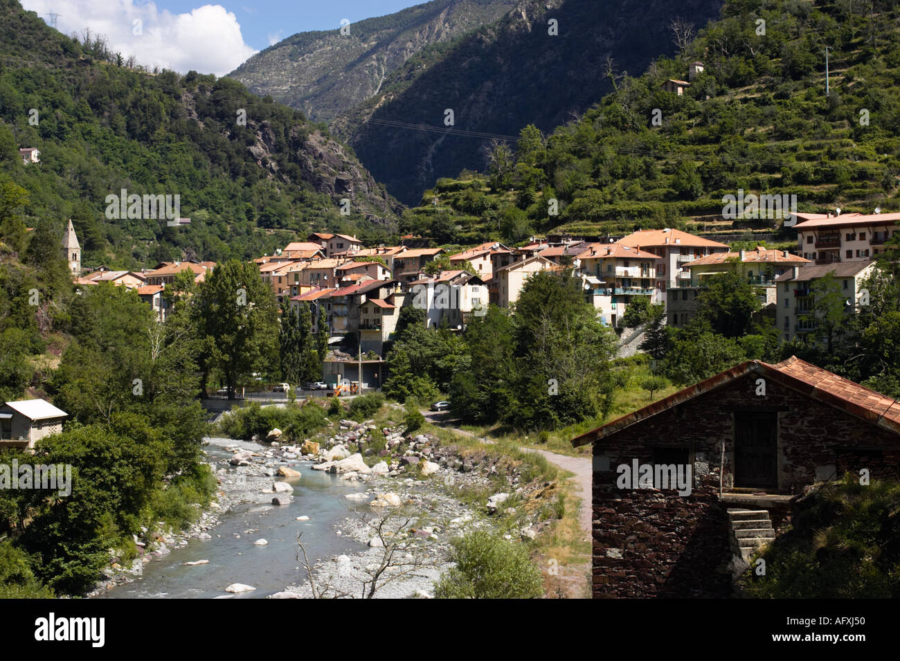 Saint-Sauveur-Sur Tinée im Nationalpark Mercantour, Alpes Maritimes, Provence, Frankreich Stockfoto