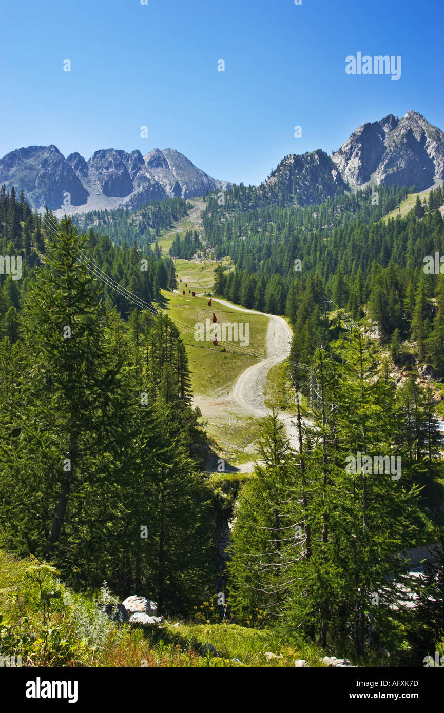 Alpes Maritimes im Nationalpark Mercantour, französischen Berge in der Nähe des Skigebiets von Isola, Provence, Frankreich Stockfoto