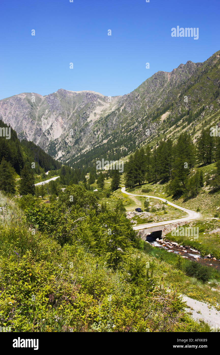 Straße nach Isola 2000, Nationalpark Mercantour, Alpes Maritimes, Provence, Cote D Azur, Frankreich, Europa Stockfoto