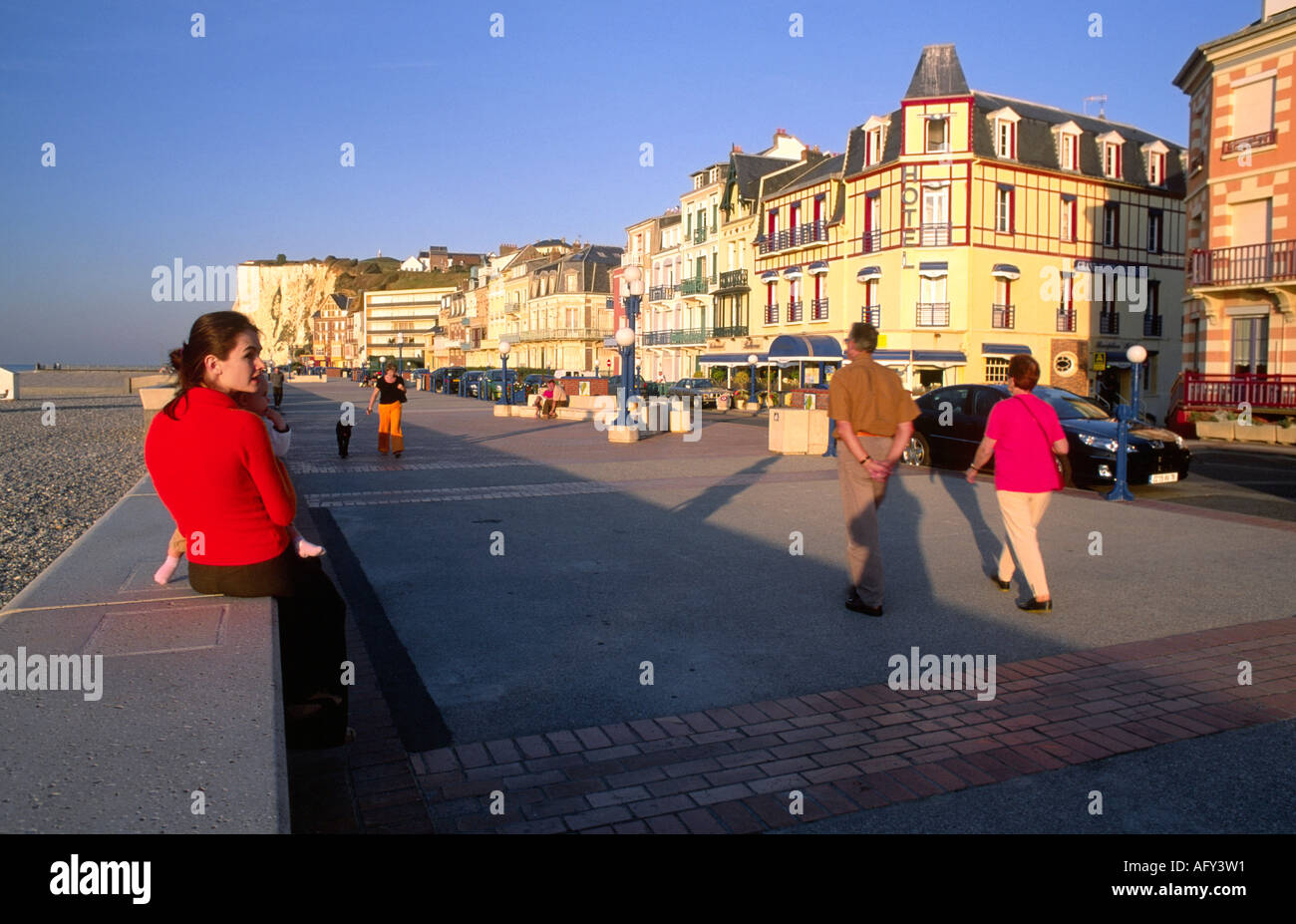 Mers Les Bains La Somme Picardie Frankreich Stockfoto