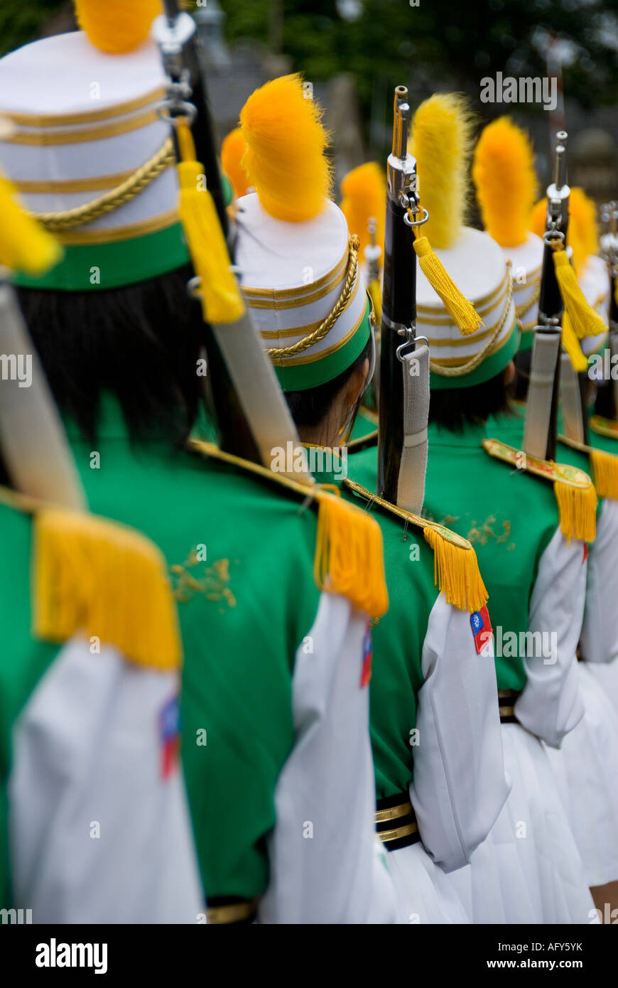 Die Blaskapelle Taipeh erste Girls High School Stockfoto