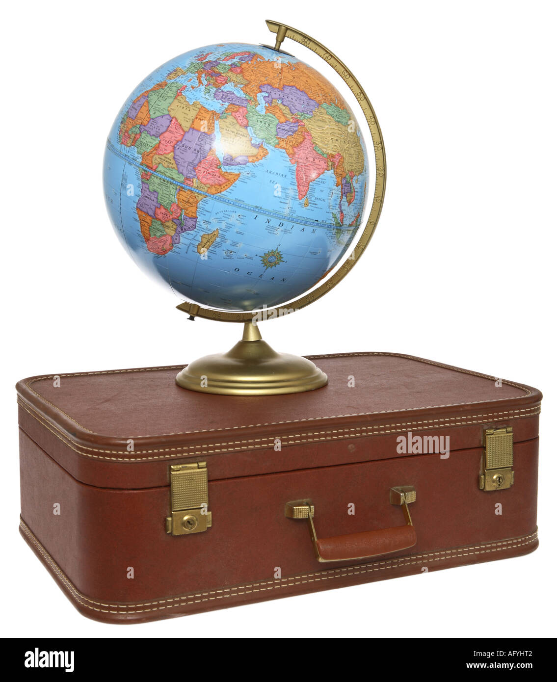 Globus und Koffer Stockfotografie - Alamy