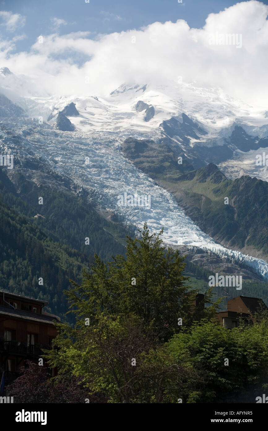 Mont Blanc, französischer Seite, Chamonix, Frankreich Stockfoto