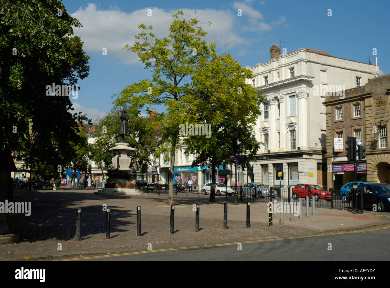 Blick auf St. Pauls Square Bedford Stockfoto