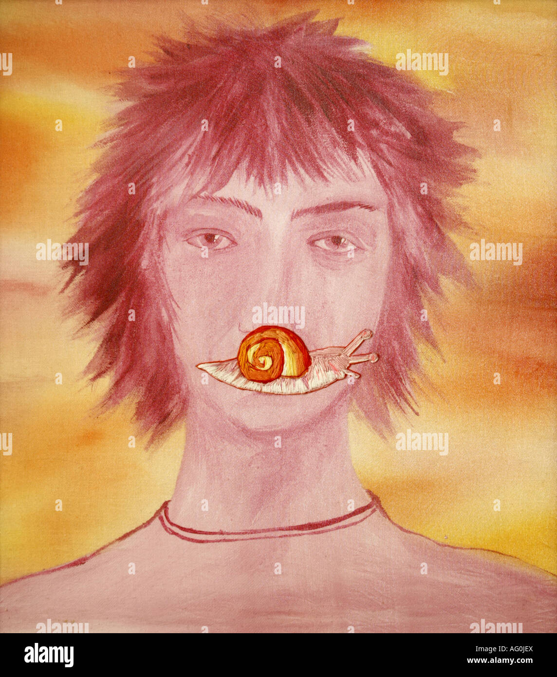 Illustration von Barbara Kozikova. Moderne Kunst. Maler. Slowakei. Kultur. Stockfoto