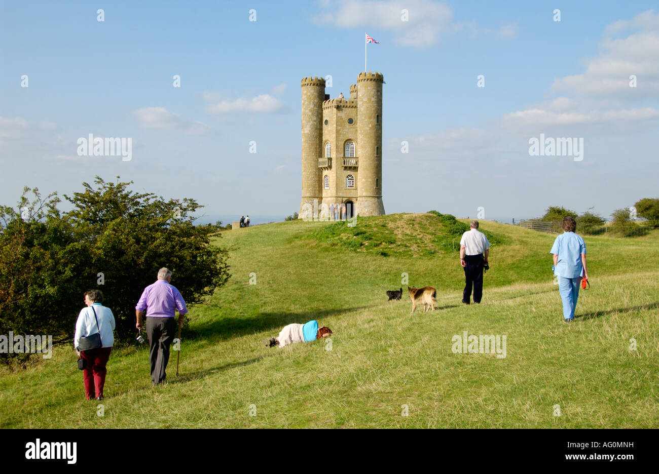 Landschaft - Broadway Tower Cotswolds in der Nähe von Broadway Worcestershire England UK gebaut im Jahre 1799 Englisch Stockfoto