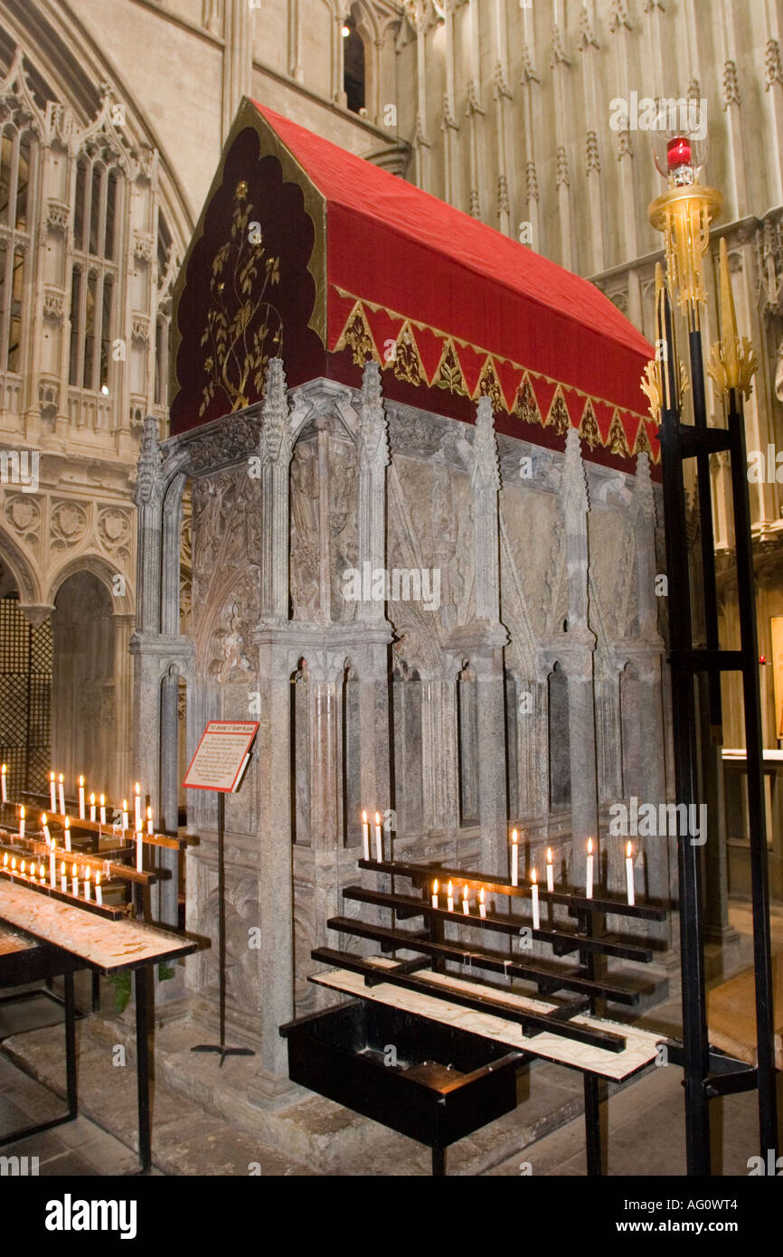 Der Schrein von St. Alban in St Albans Kathedrale, St Albans, Hertfordshire GB UK Stockfoto