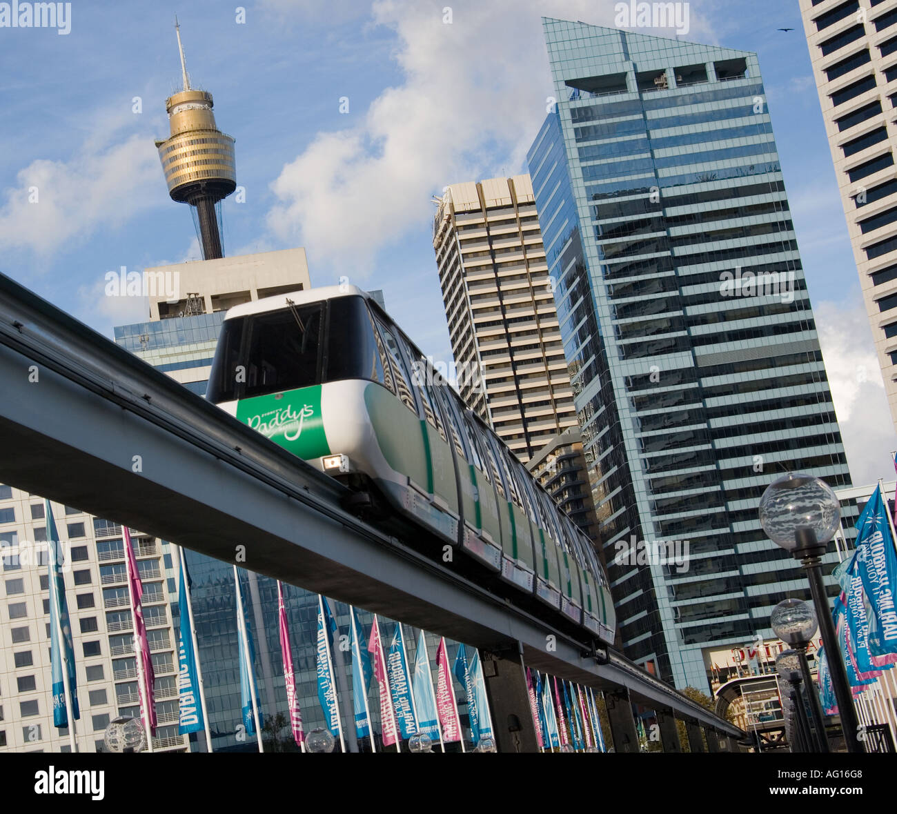 Einschienenbahn in Darling Harbour in Sydney Australia Stockfoto