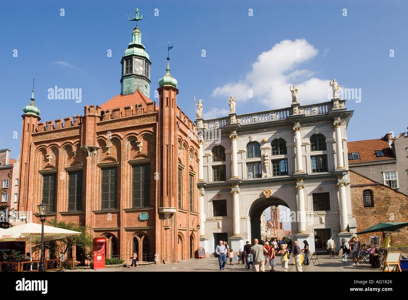 Die Golden Gate und St. Georges Bruderschaft Erbe-Gebäude in Danzig, Polen Stockfoto