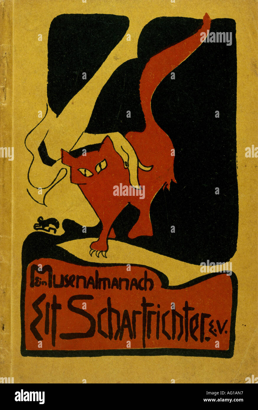 Literatur, Bücher, "ein Musenalmanach", Elf Scharfrichter e. V., München, ca. 1900, Stockfoto