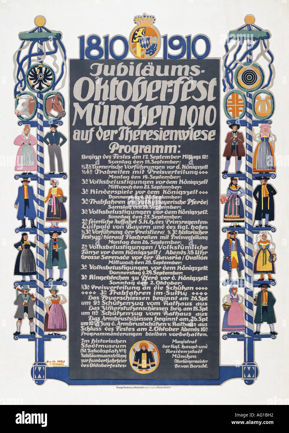 Festessen, Messen, Jubiläums - Oktoberfest, München, 1910, Stockfoto