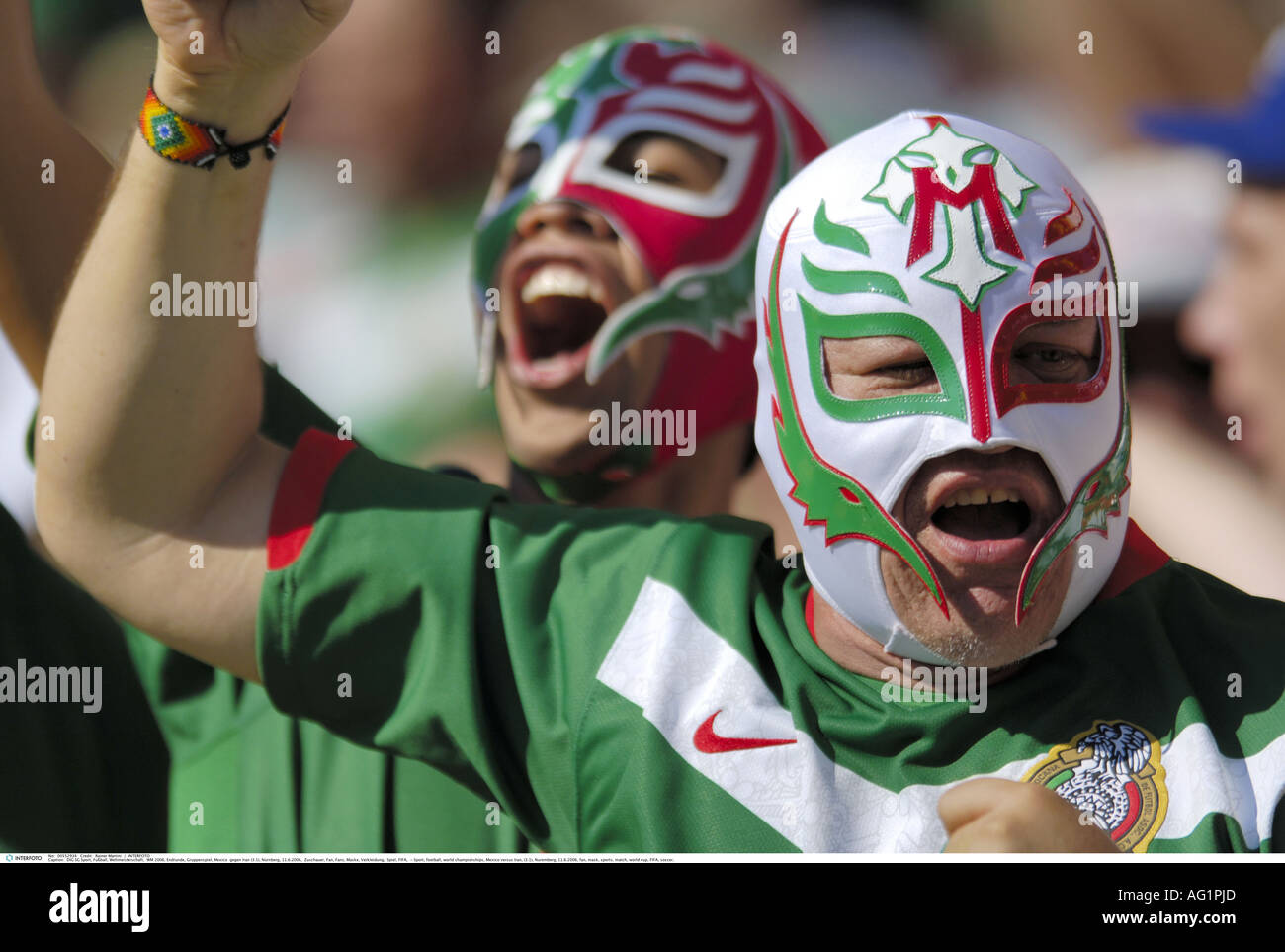 Sport, Fußball, wm, Mexiko gegen Iran, (3:1), Nürnberg, 11.6.2006, Additional-Rights - Clearance-Info - Not-Available Stockfoto