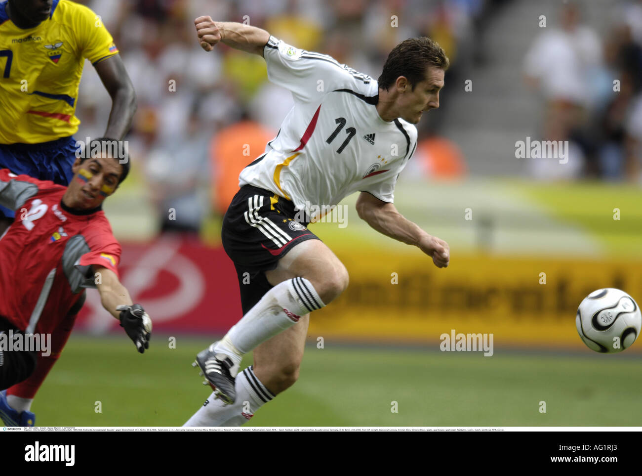 Sport, Fußball, wm, Ecuador gegen Deutschland (0:3), Berlin, 20.6.2006, Additional-Rights - Clearance-Info - Not-Available Stockfoto