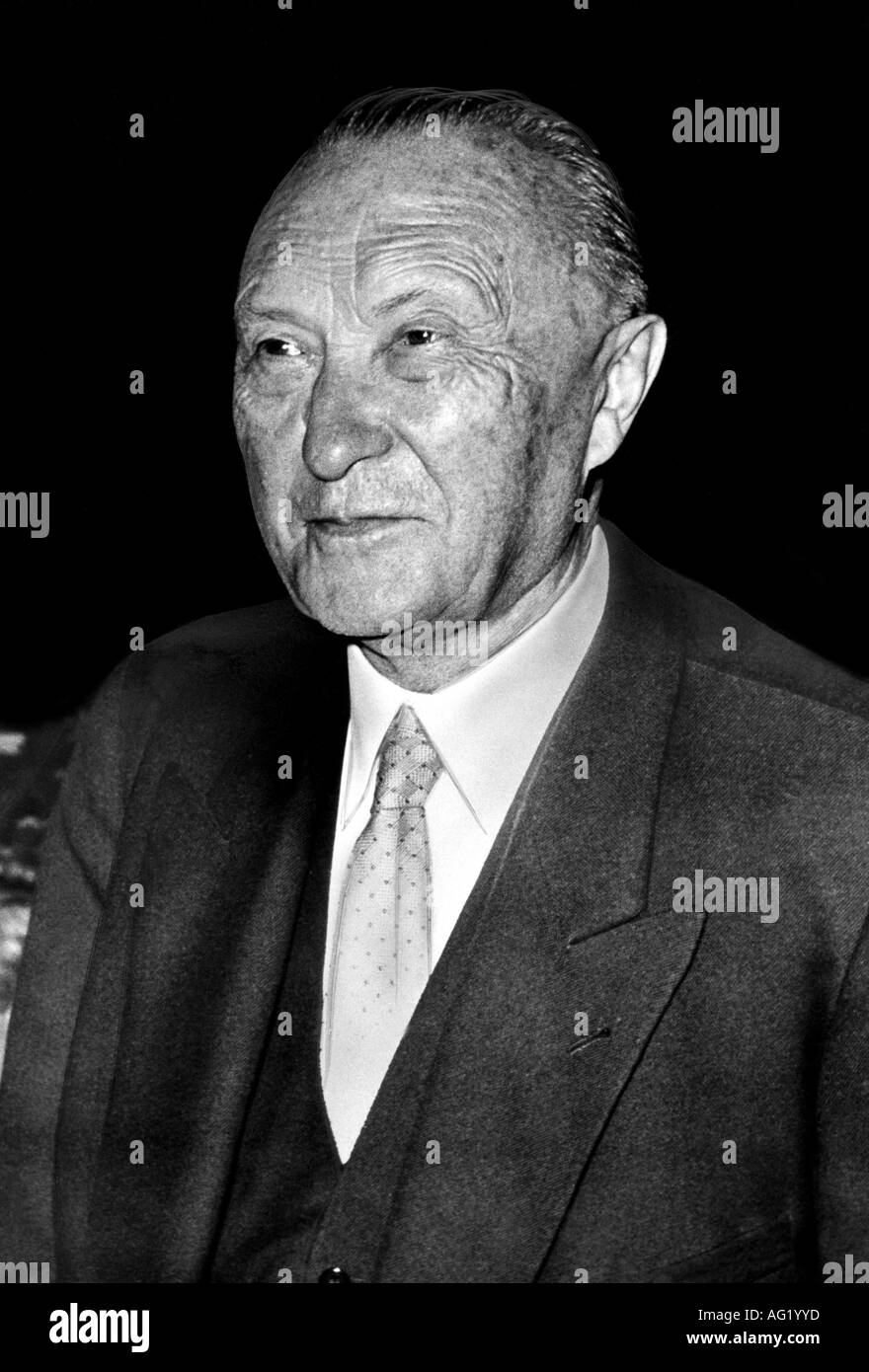 Adenauer, Konrad, 5.1.1876 - 19.4.1967, deutscher Politiker (CDU), Bundeskanzler 15.9.1949 - 16.10.1963, Porträt, September 1958, Politik, Deutschland Stockfoto
