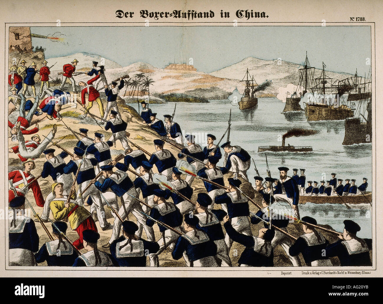 Geographie/Reise, China, Boxer Rebellion 1900, stürmt die Taku Forts