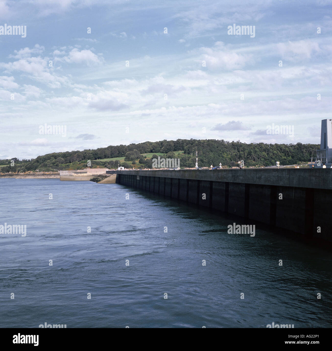 Energie, Kraftwerke, Gezeitenkraftwerk, St. Malo, Frankreich, Damm, Staudamm, Staudamm, Wand, Stockfoto