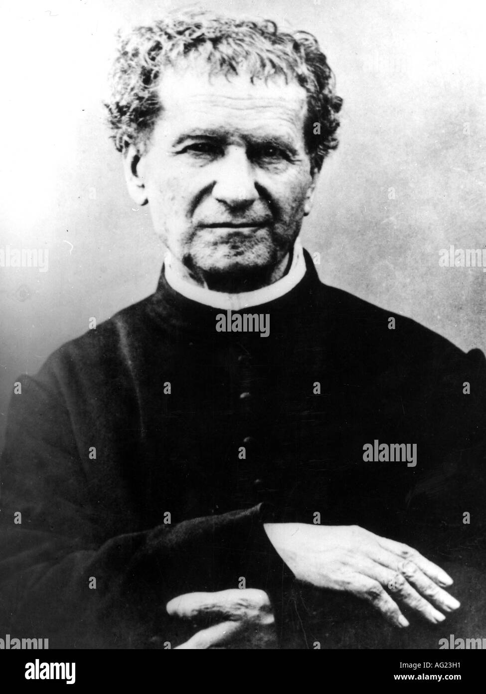 Bosco, Giovanni 'Don Bosco', 16.8.1815 - 1888-88, italienischer Priester, Gründer der Bruderschaft, halbe Länge, Stockfoto