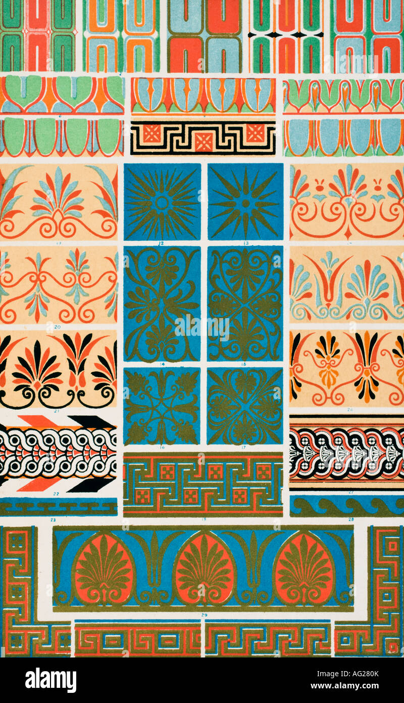 Die Grammatik des Ornaments. Griechisch Nr. 8. Stockfoto