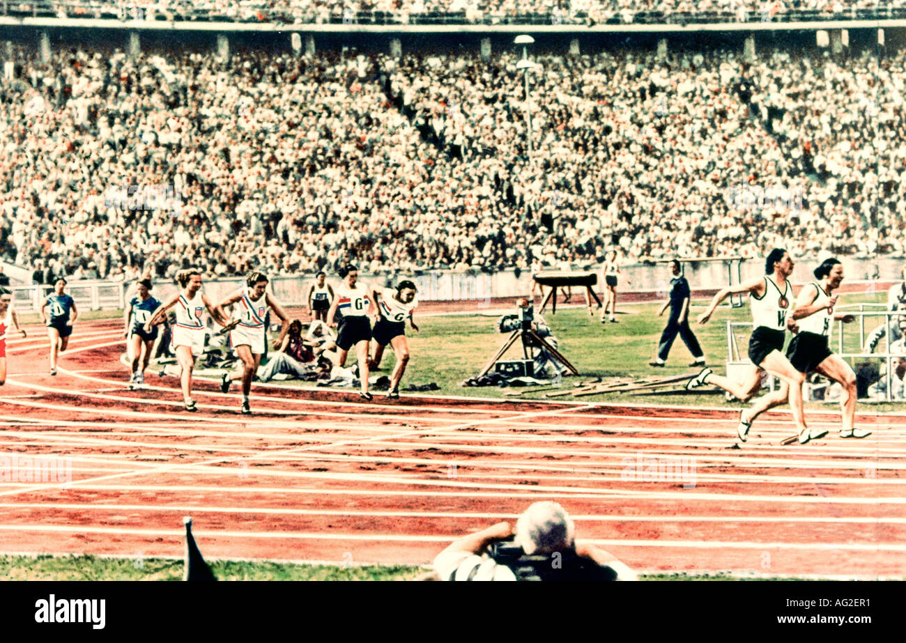 Sport, Olympische Spiele, 4mal100MeterStaffel, Frauen, Berlin
