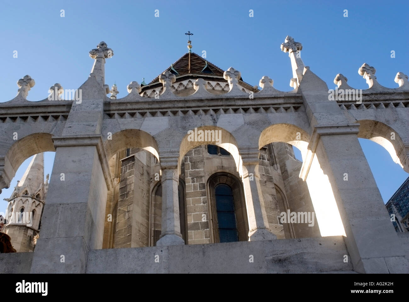 Fischer s Bastion Halaszbastya Budapest Ungarn Stockfoto