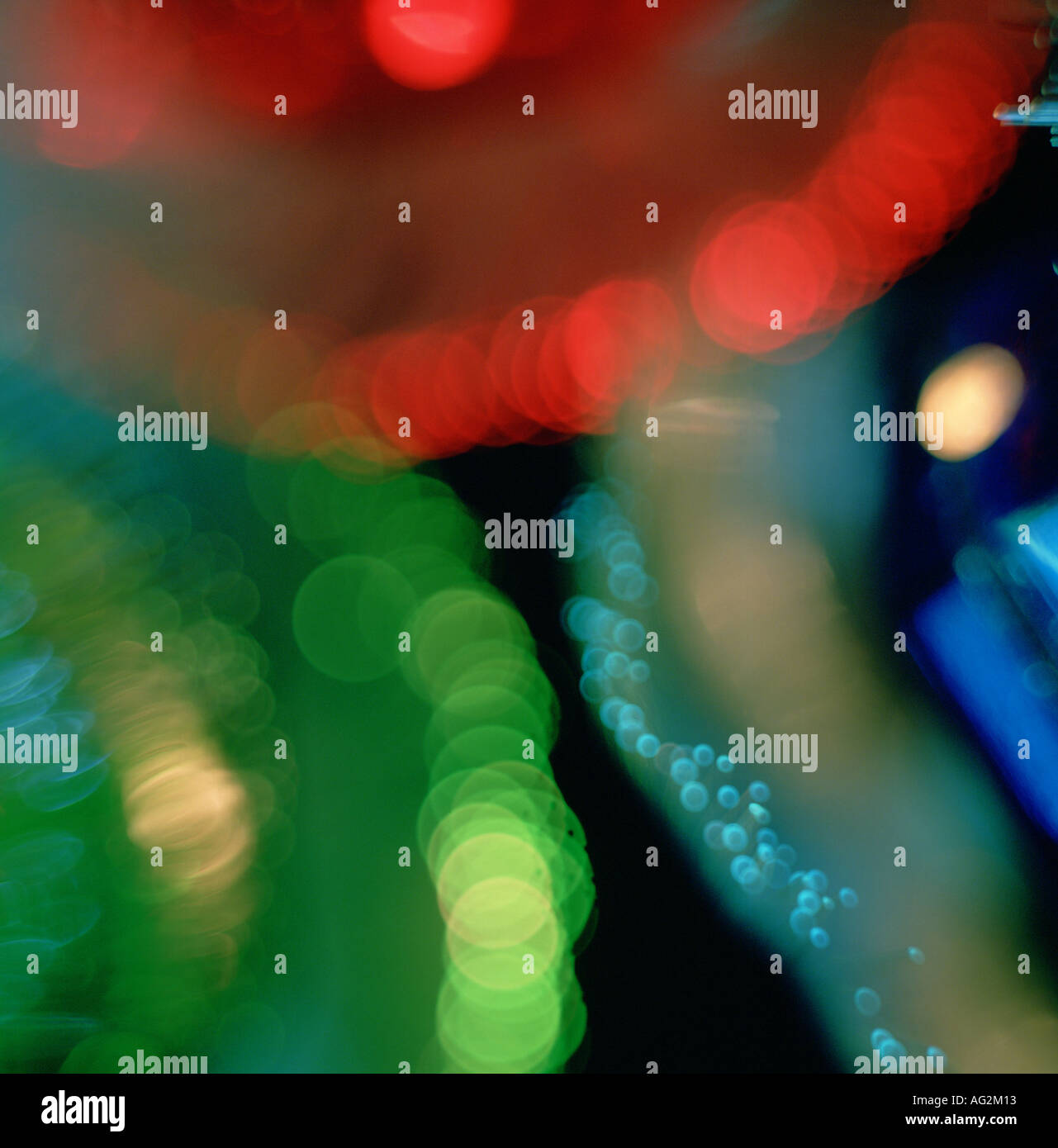 Abstrakte Muster von defokussierten Weihnachtsbaums Stockfoto