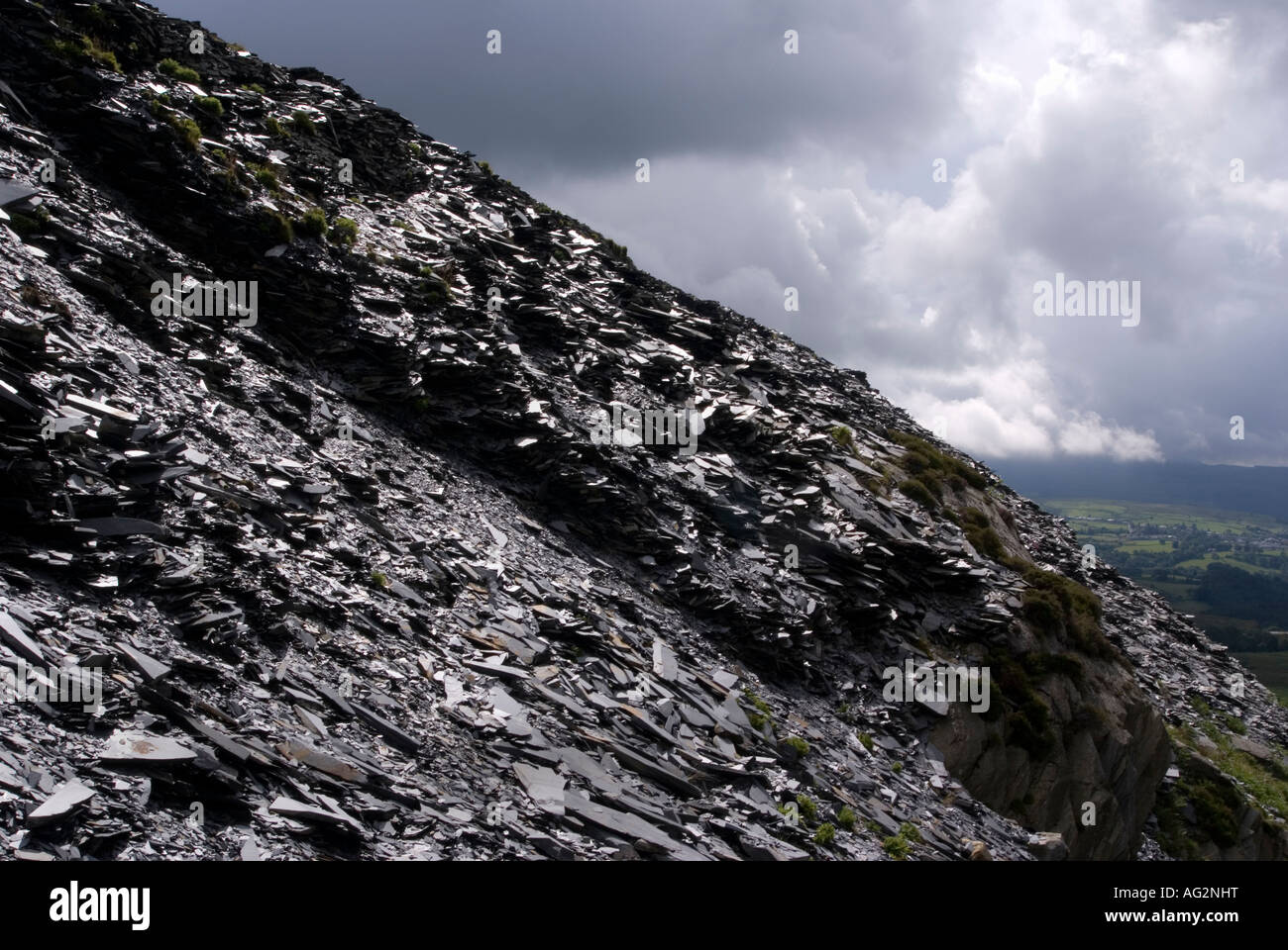 Schieferbergwerk Funktionsweise Cwmorthin wieder aufgegeben Stockfoto