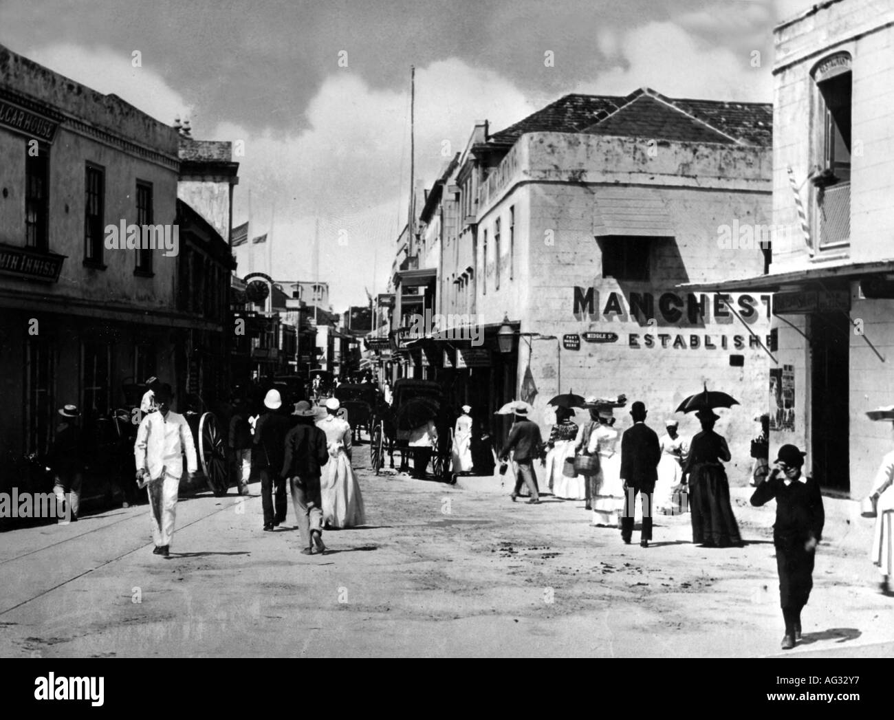 Geographie/Reise, Barbados, Bräugetown, Trafalgar Square, ca. 1905, Stockfoto