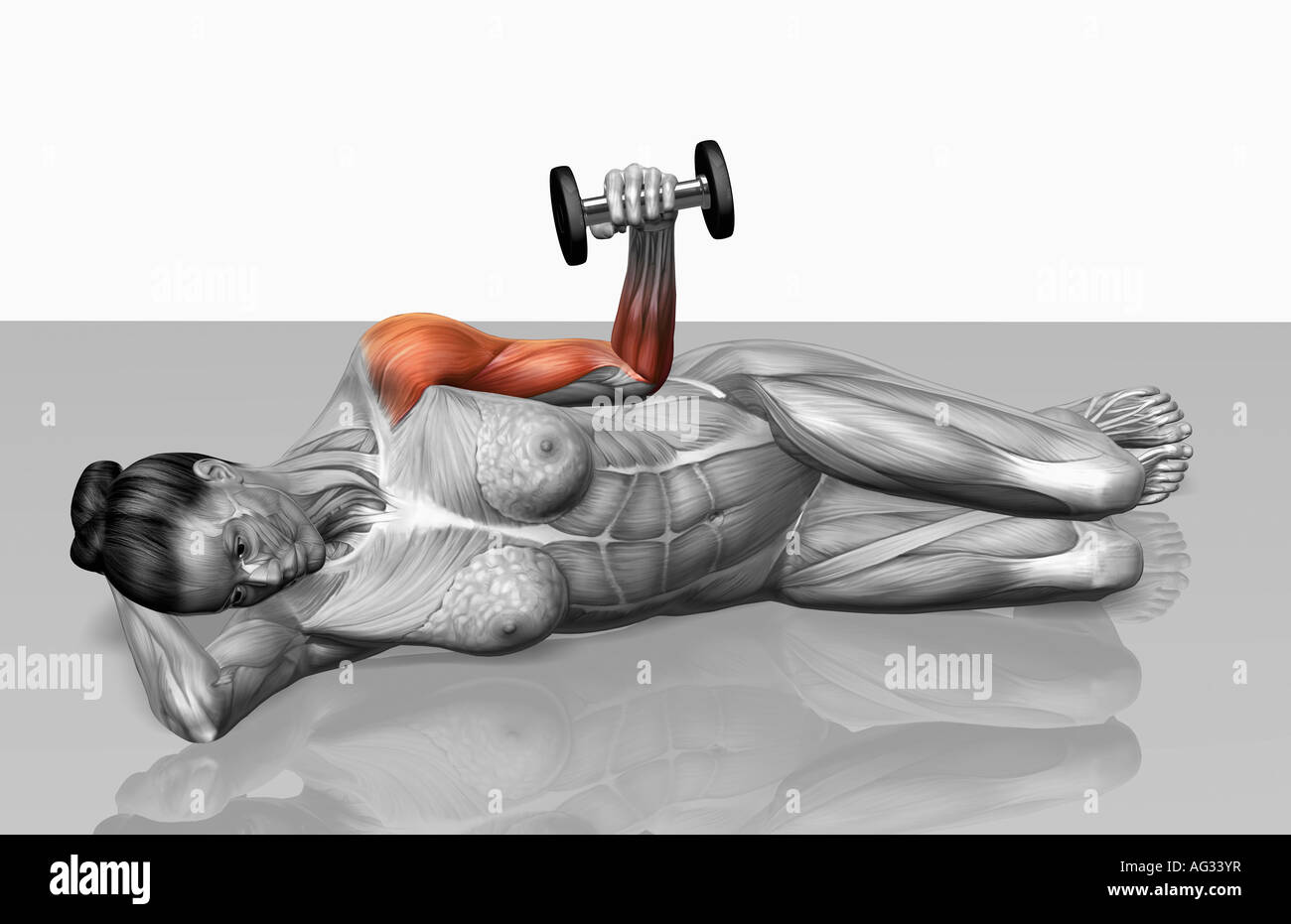 Schulter-Erweiterung Drehung Stockfoto