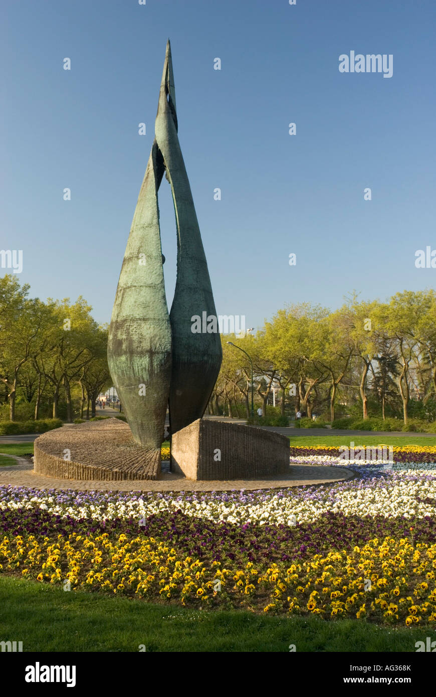 Centennial Memorial Margareteninsel Margitsziget Budapest Ungarn Stockfoto