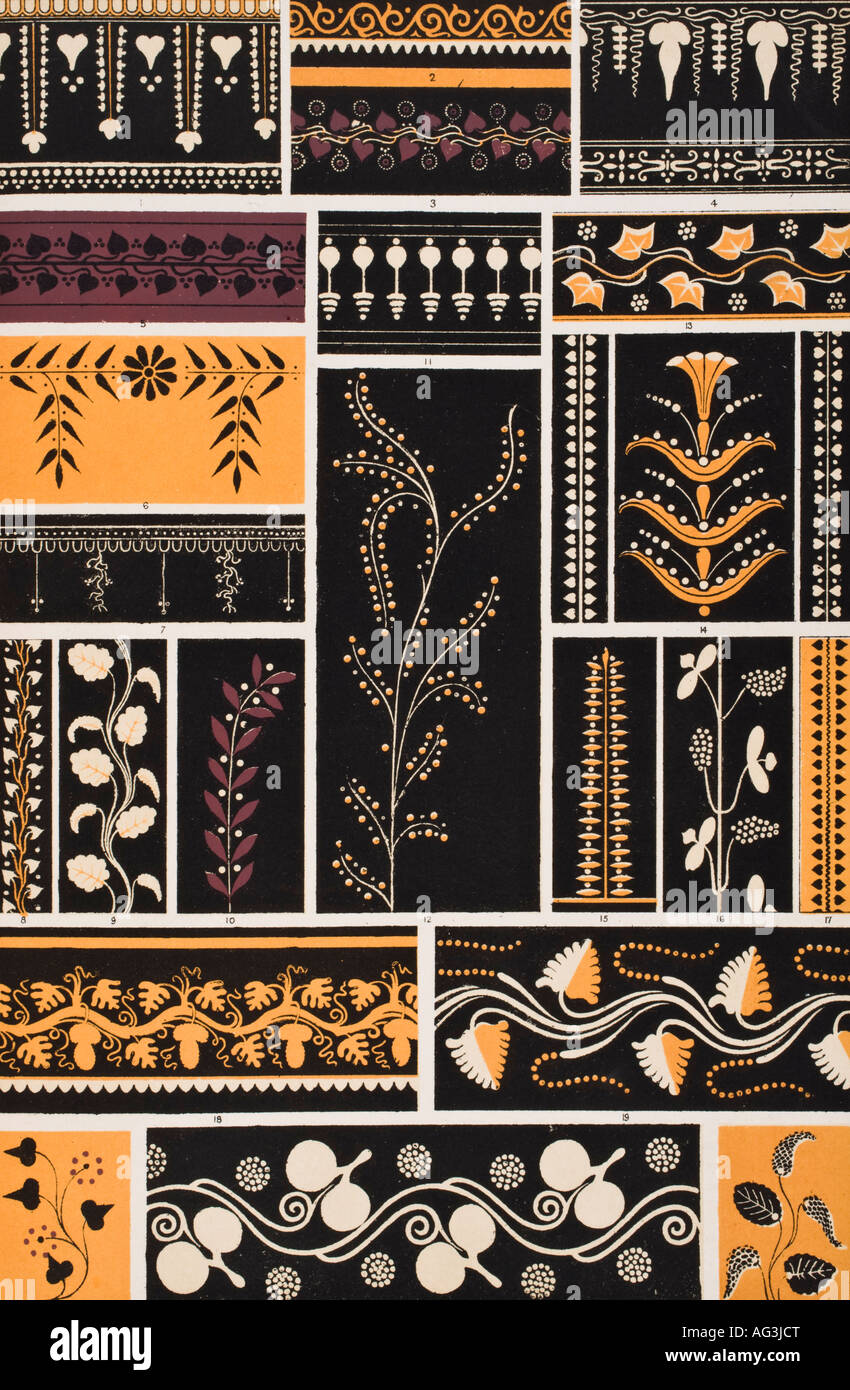 Die Grammatik des Ornaments. Griechisch Nr. 7, Platte XXI. Stockfoto