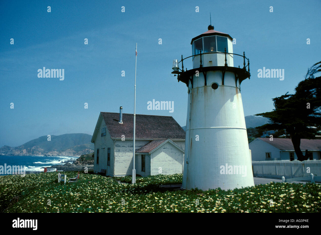 Montara Leuchtturm Küste Kaliforniens San Mateo Stockfoto