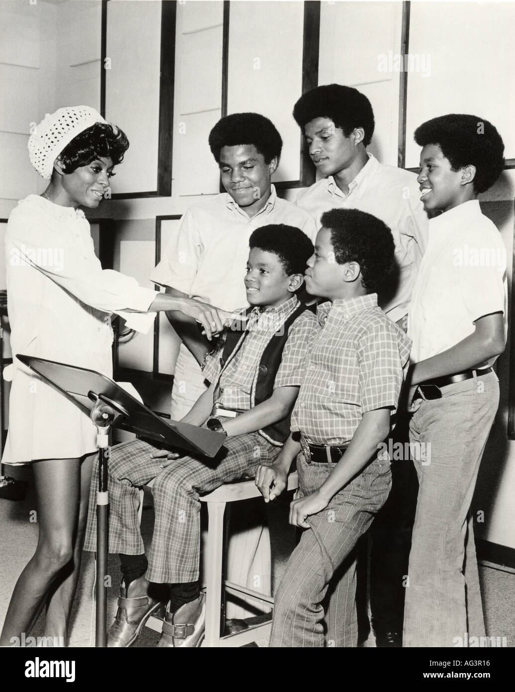 DIANA ROSS Mowtown verwendet, Diana Ross s gegründet Ruhm um 1970 die Jackson Five starten wann dieses Michael Foto wurde ich Stockfoto