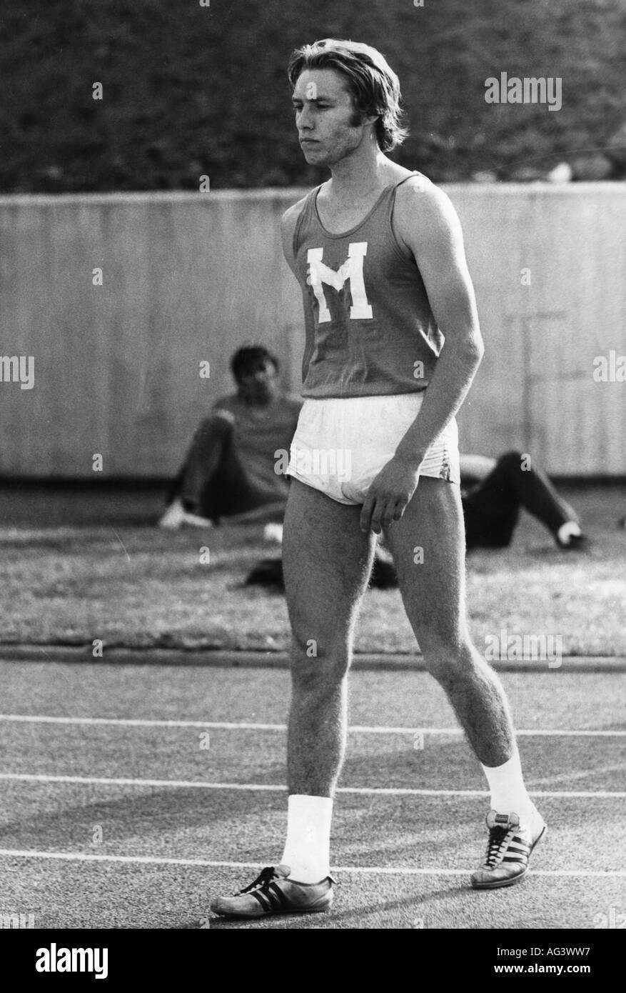 Zacharias, Thomas, deutscher Sportler (Hochsprung), bei einem Wettkampf, in Mayen in der Eifel, 1970, Stockfoto