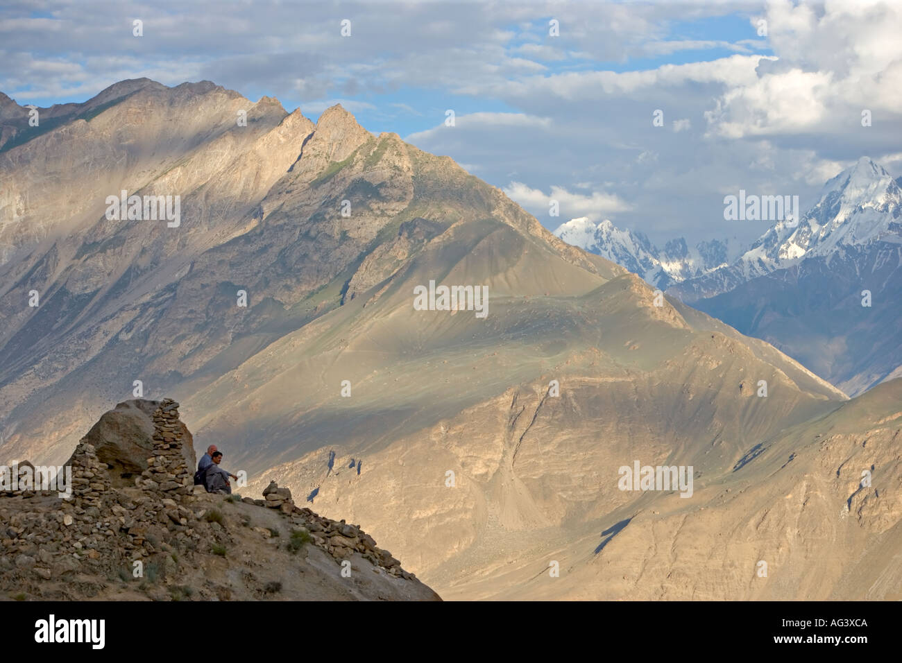 Abend-Blick über den Karakorum-Gebirge von Nordpakistan Stockfoto