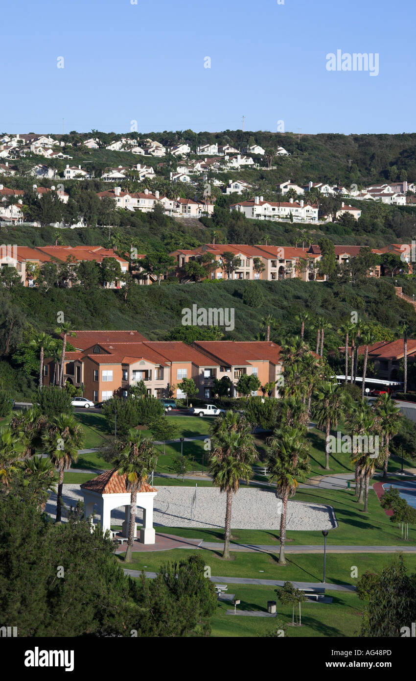 Häuser auf dem Hügel, San Clemente, Kalifornien, USA Stockfoto