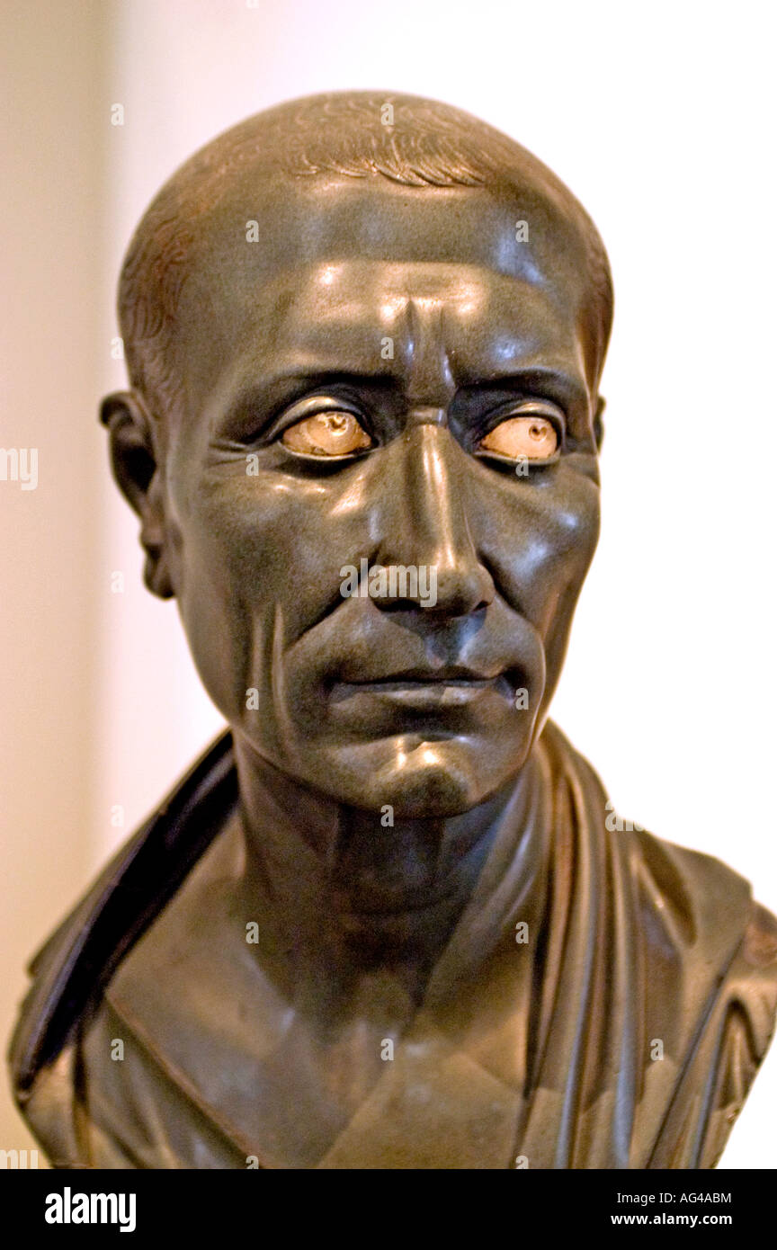 Gaius Julius Caesar 100 BC 44 v. Chr. Roman Emperor politischen Feldherr und einer der einflussreichsten Männer der Weltgeschichte Stockfoto