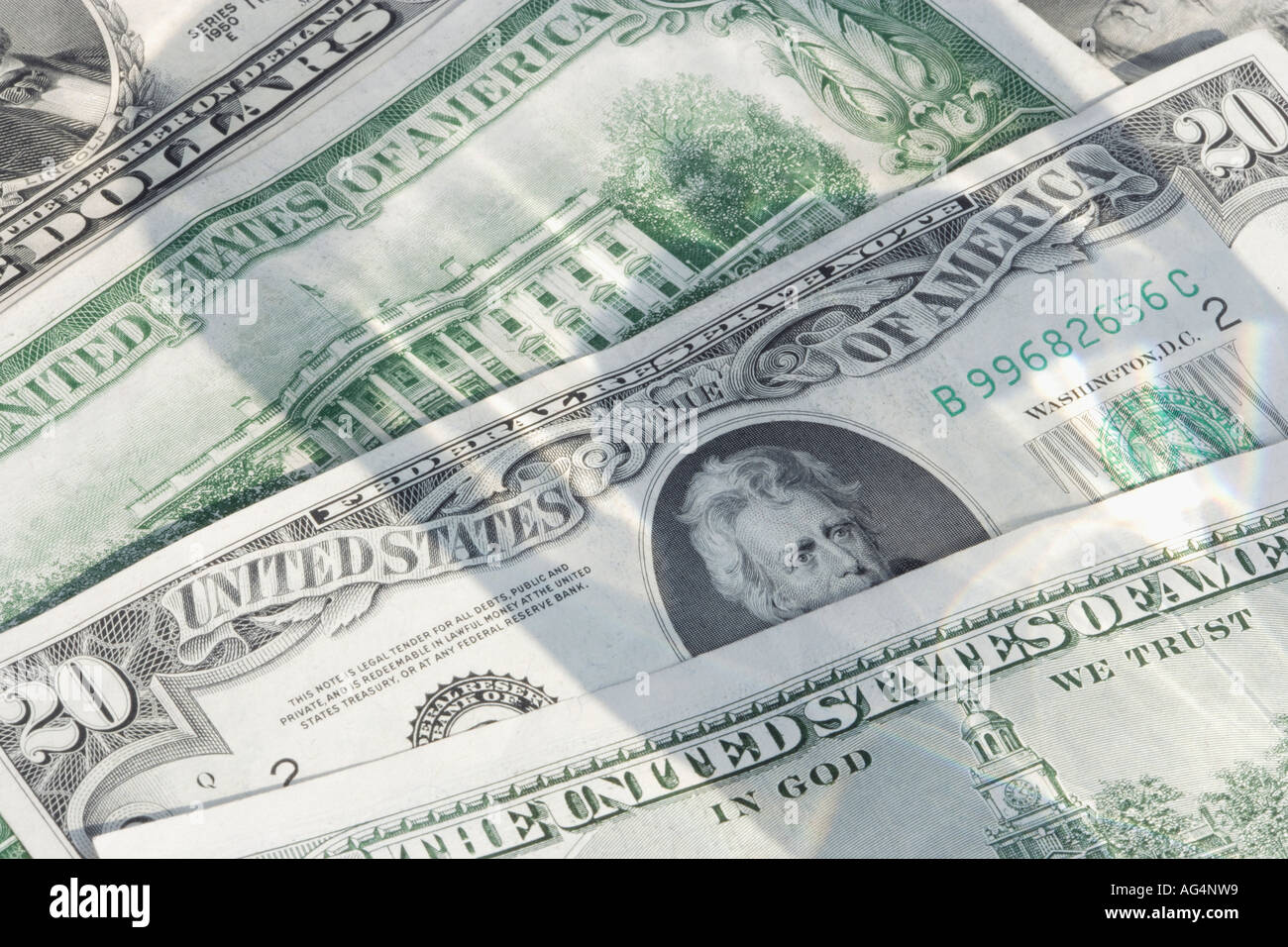 United States Dollar Hinweis details Stockfoto