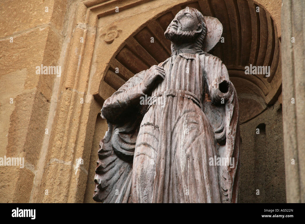 Details der vorderen Fassade des National Metropolitan Cathedral in Panama City Stockfoto