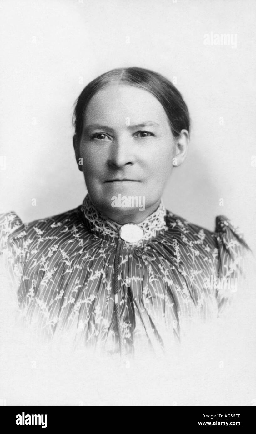 Porträt einer viktorianischen Frau um 1880 Stockfoto