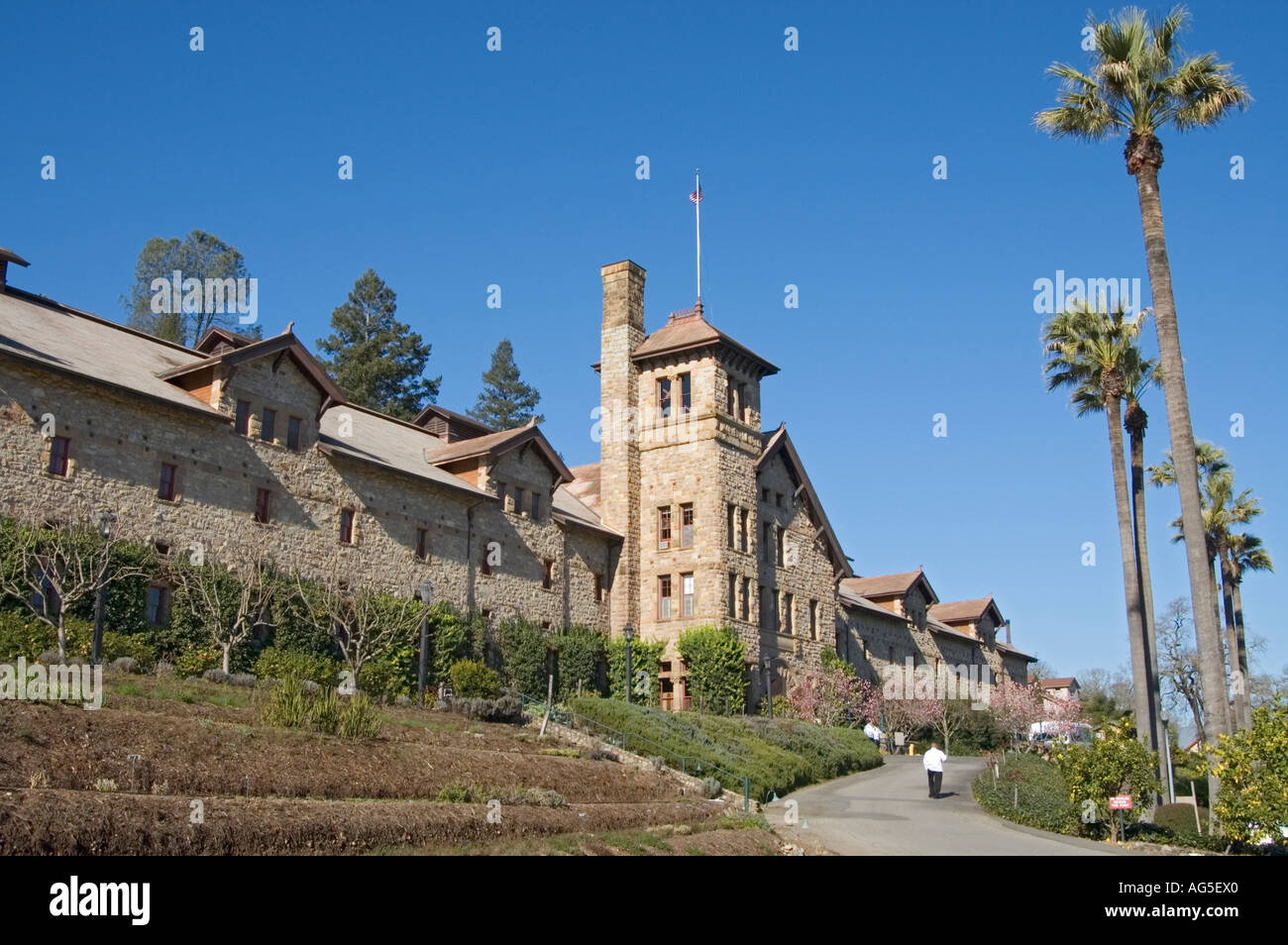 Kalifornien Napa Valley Saint Helena The Culinary Institute of America Greystone äußere Stockfoto