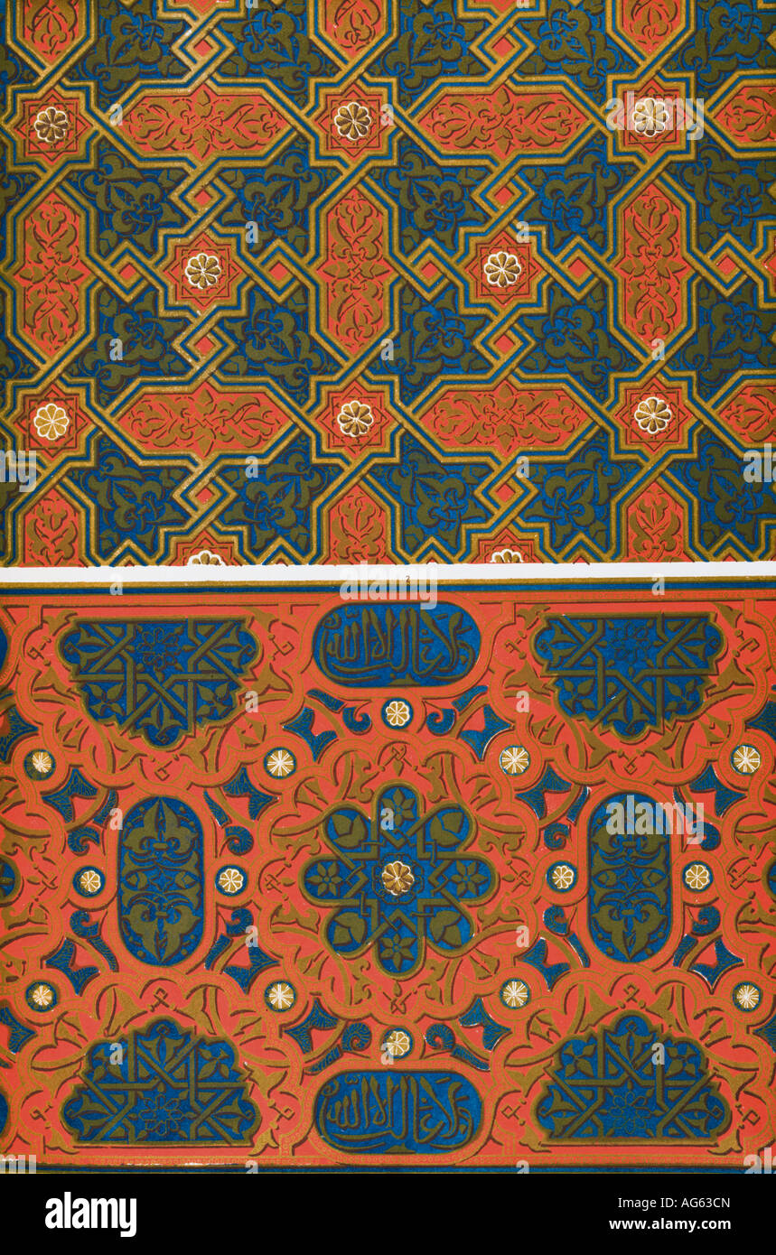 Die Grammatik des Ornaments. Moresque aus der Alhambra Nr. 4, Platte XLII bis. Stockfoto