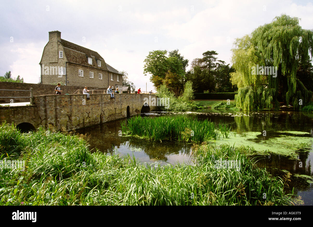 UK Cambridgeshire Grantchester Fluss Cam Stockfoto