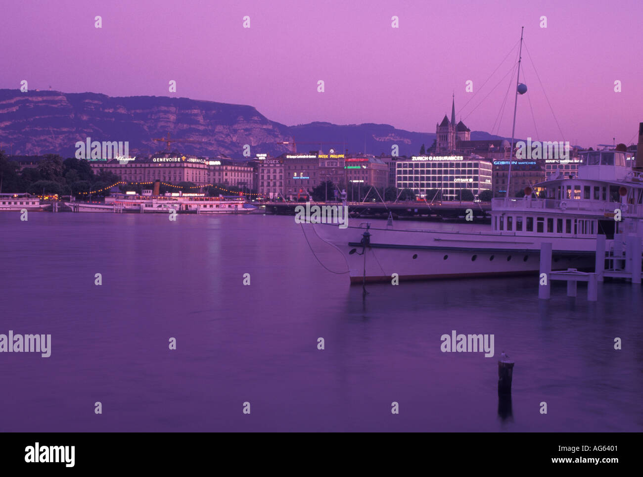 AJ16050, Genf, Schweiz, Genfersee Stockfoto